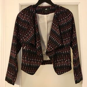 H&M Printed Draped Blazer